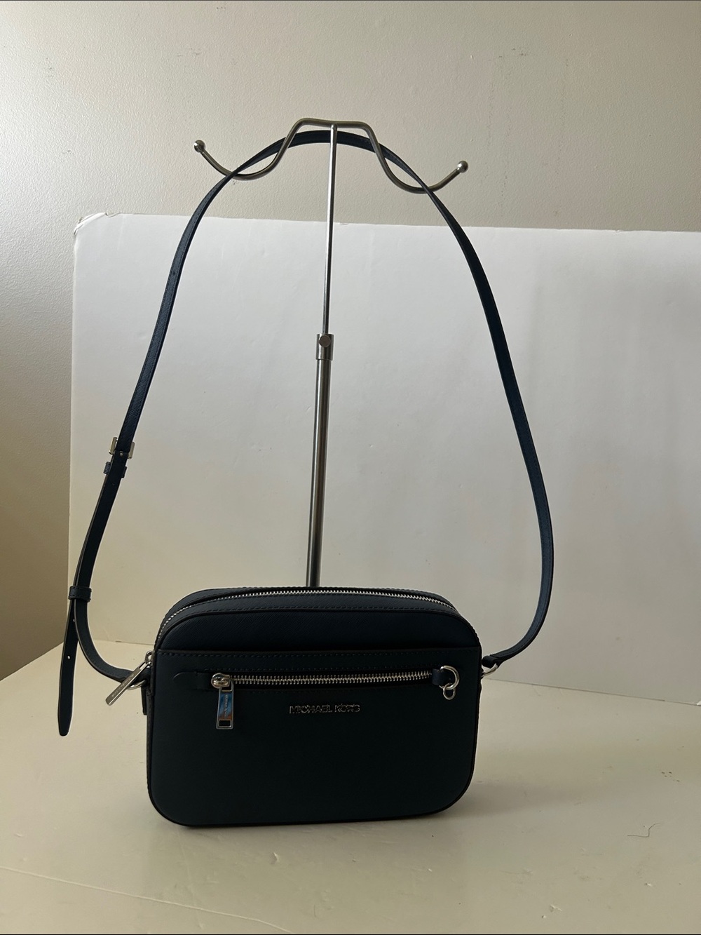 Michael Kors Saffiano Leather Navy Camera Bag